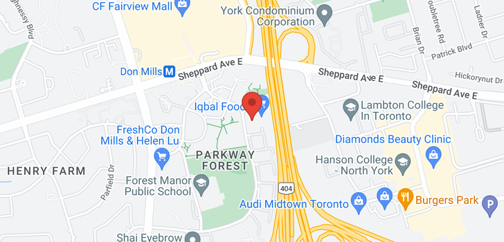 map of 105 PARKWAY FOREST DR